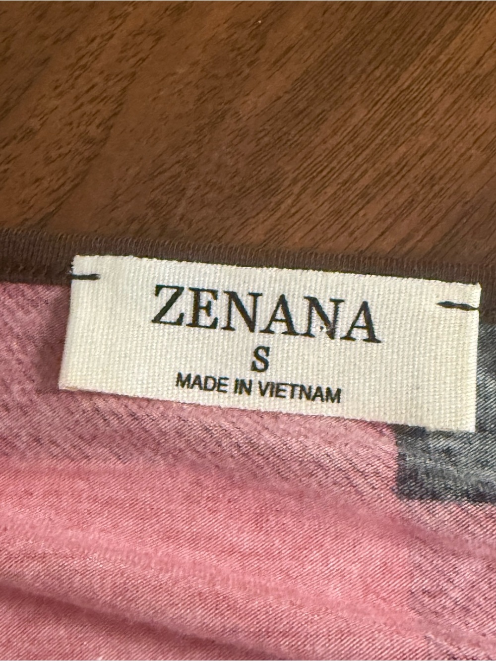Zenana Buffalo Plaid Color Block Long Sleeve Top Small Rustic Fall Cozy Tee - Picture 4 of 7